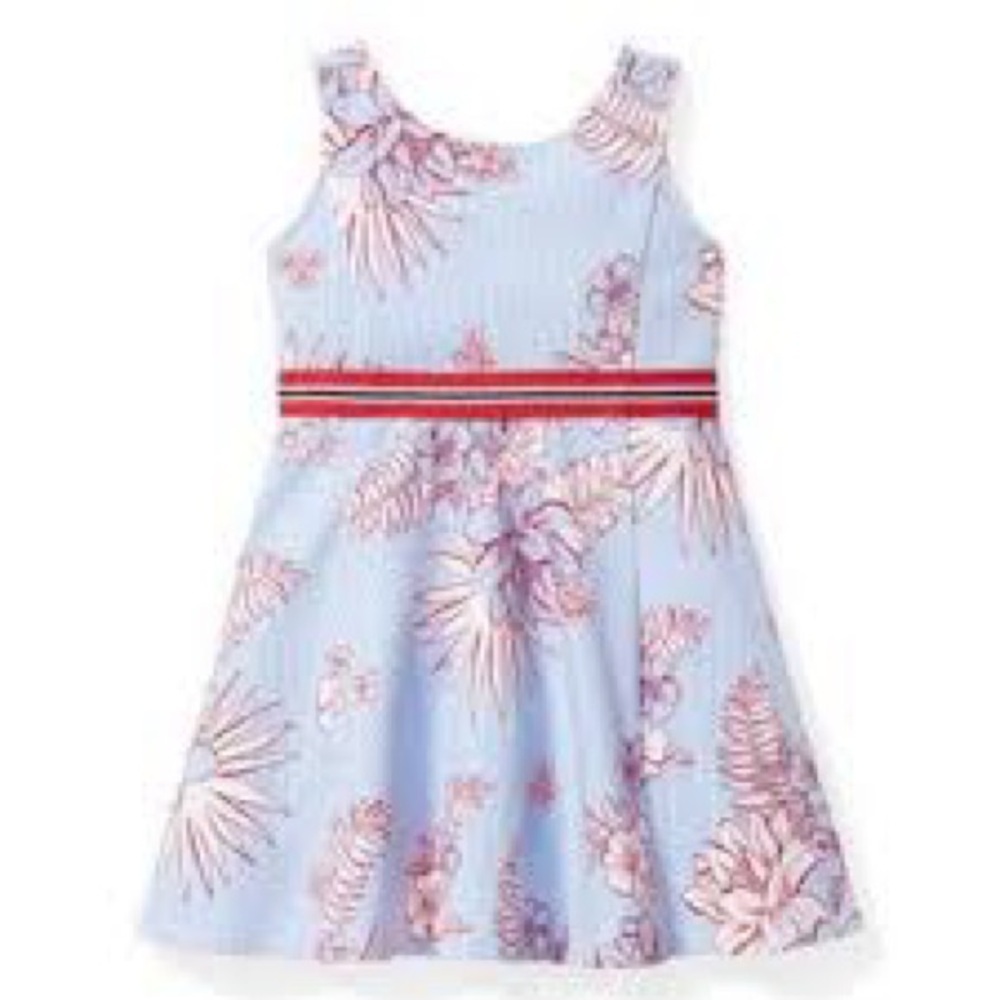 Janie and Jack Red and Blue Patterned Dress